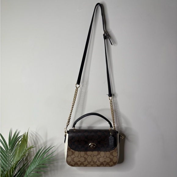 COACH Marlie Top Handle Satchel In Signature Canvas - Picture 2 of 9